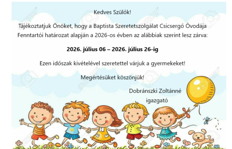 Nyári zárvatartás