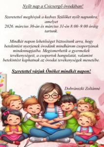Nyílt nap a Csicsergő óvodában